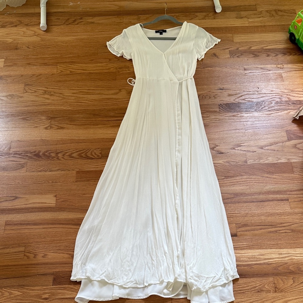 White Wrap Maxi Dress